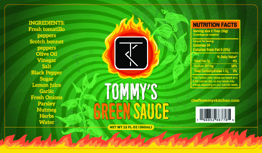 Tommy's Green Sauce Ingredients
