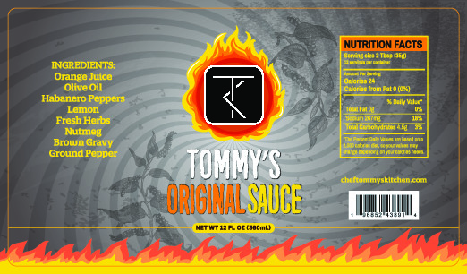 Tommy's Original Sauce Ingredients